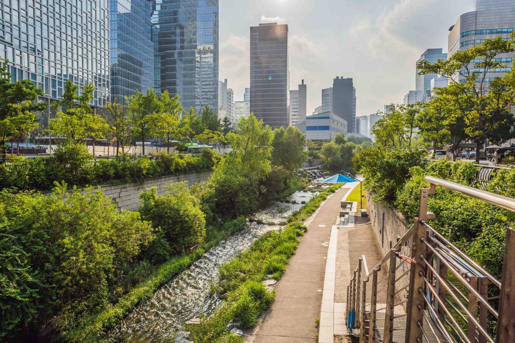 Photo of the Cheong Gye Cheon river