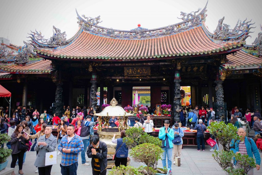 Imagen de un templo de Taipéi, capital mundial del diseño