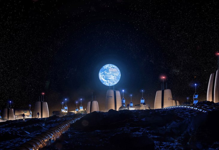 Moon Village, space architecture project.