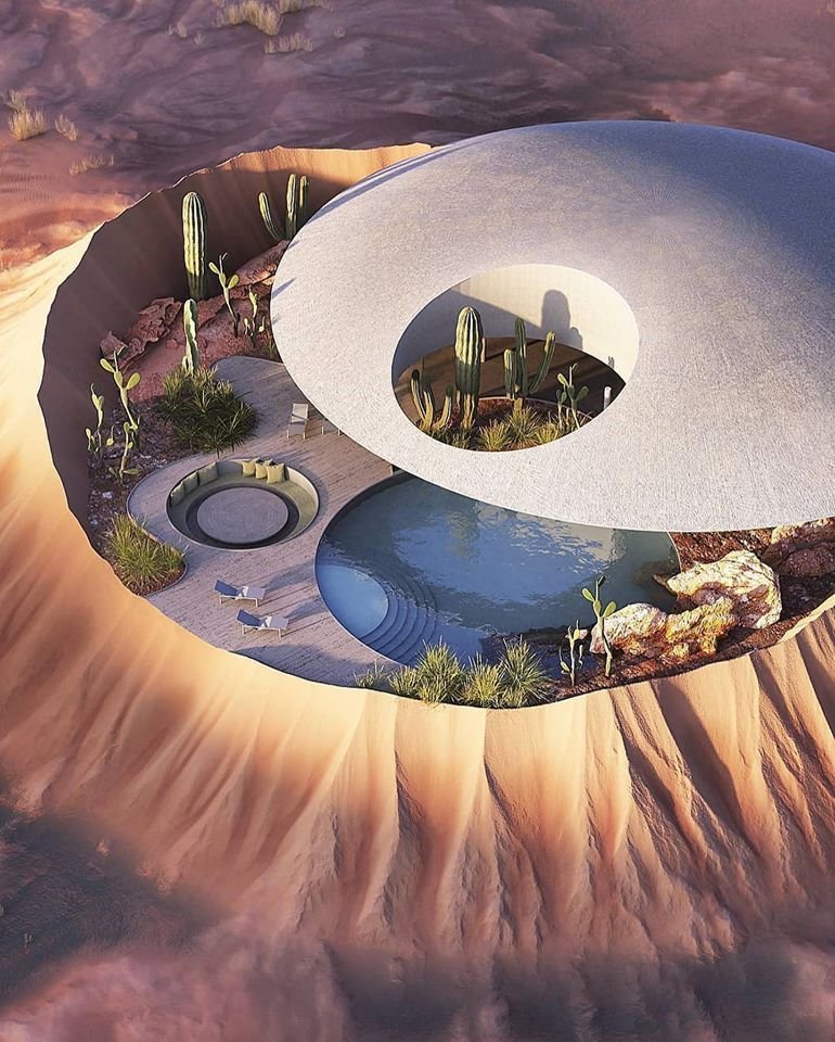 Proyecto de arquitectura espacial House Inside The Rock