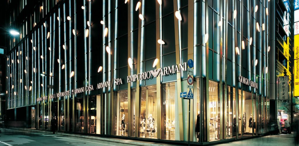 One of Emporio Armani's temples of fashion.