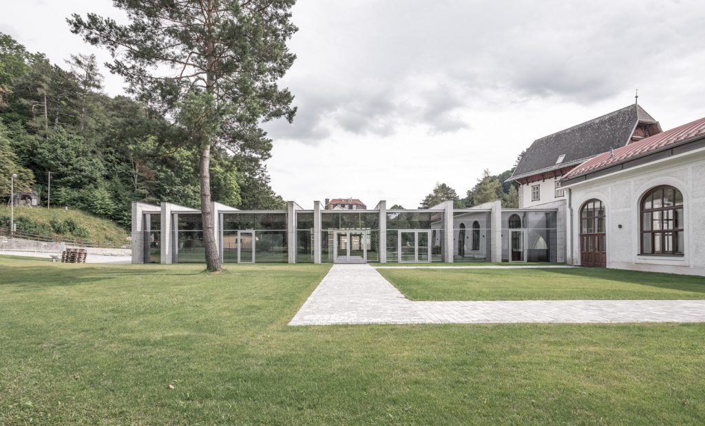 Architecture and green spaces in Austria.