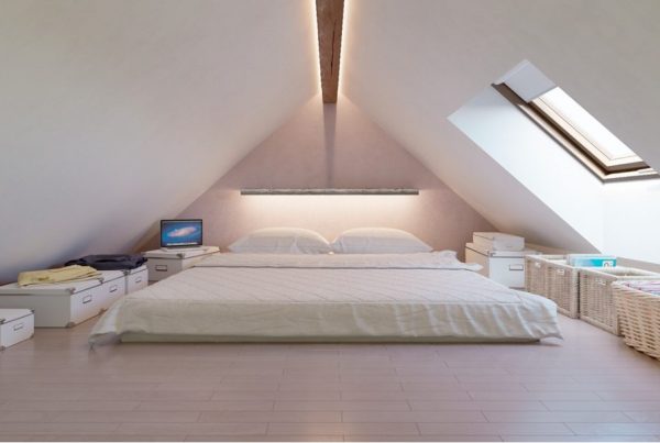Loft with bedroom.