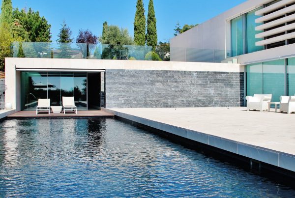 Elegant terrace with pool
