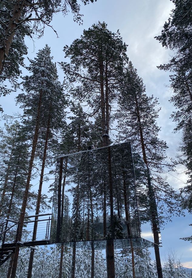 Ilustración 4 – Una de las ocho cabinas de treetop de TreeHotel en Harads, Suecia. Imagen Shutterstock.