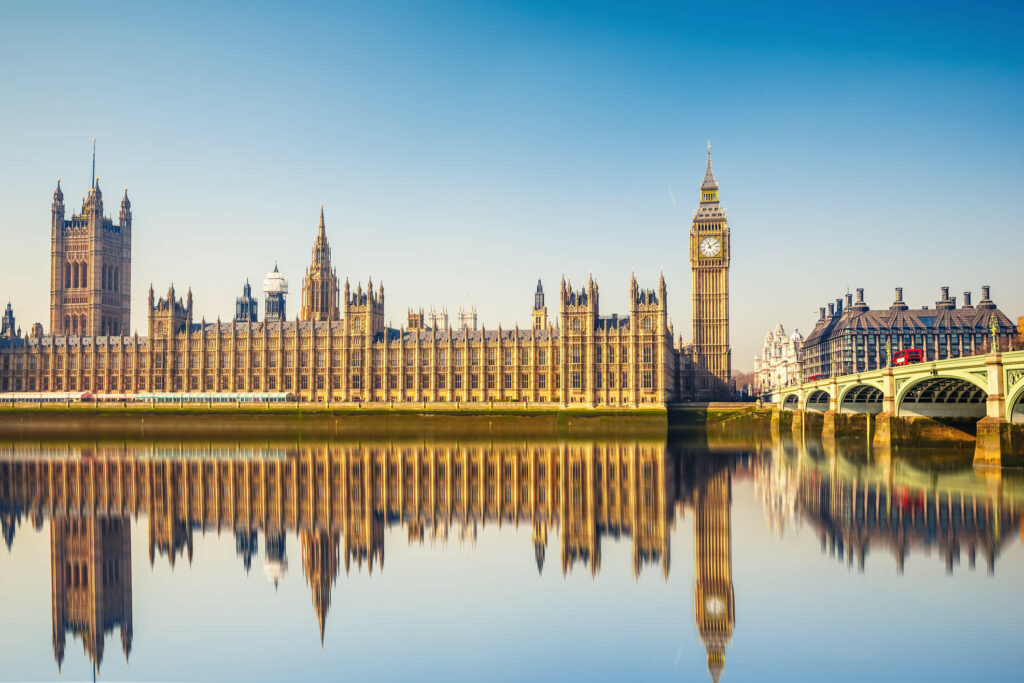 Palace of Westminster in London