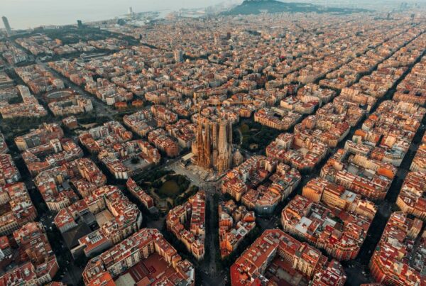 Vista aérea del barrio del Eixample. Barcelona
